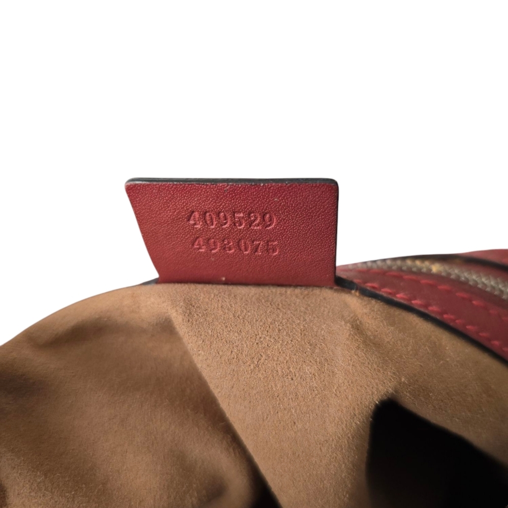 🚫SOLD‼️GUCCI🚫 GG Supreme Monogram Blooms Small Top Handle Bag in Antique Rose - Picture 8 of 13